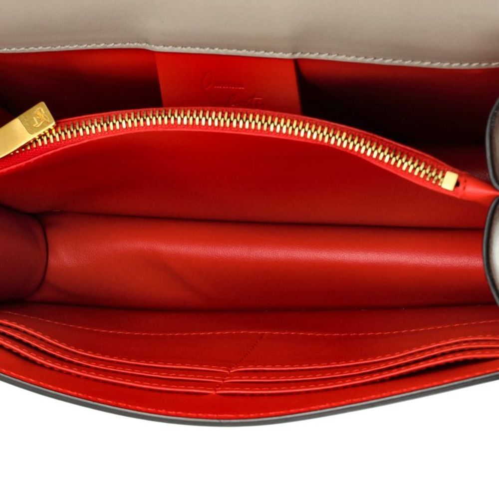 Christian Louboutin Elisa Shoulder Bag Leather Small Gray - Picture 5 of 7